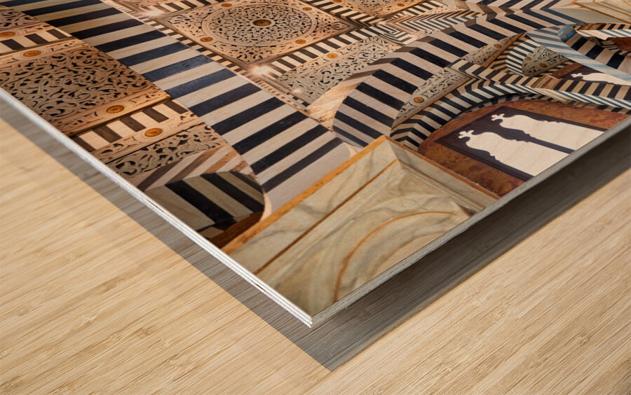 Bologna Italy. Rocchetta Mattei is a fortress located in the northern Apennines Wood print