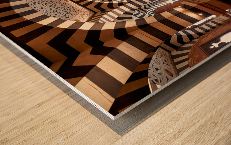 Bologna Italy. Rocchetta Mattei is a fortress located in the northern Apennines Wood print