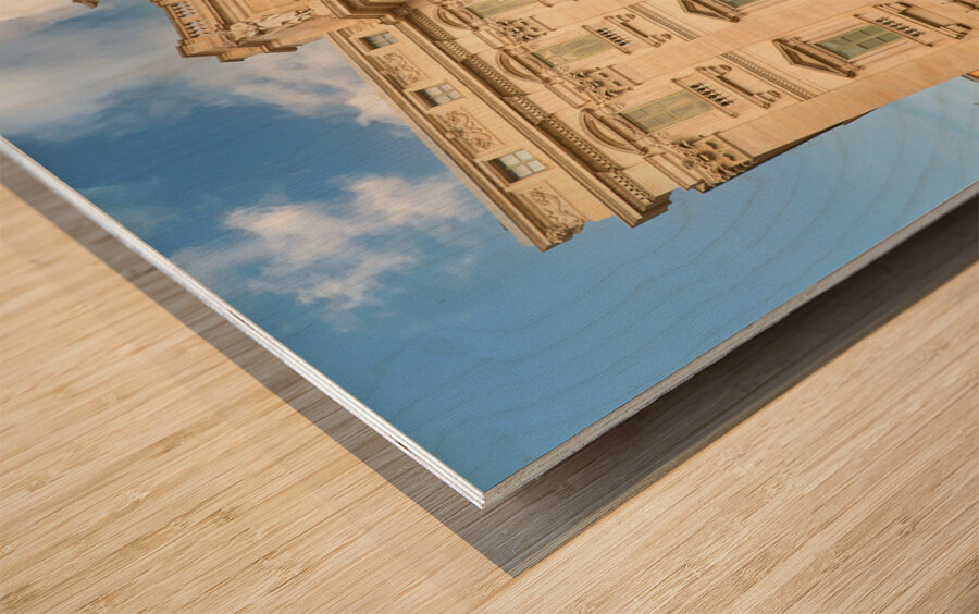 Rome Lazio Italy. Crowd of tourists at Trevi fountain Wood print