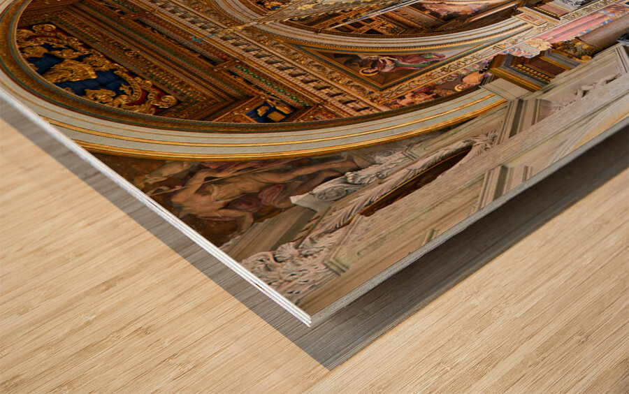 Rome Lazio Italy. The Archbasilica Cathedral of the Most Holy Savior and of Saints John the Baptist and John the Evangelist in the Lateran is a Catholic cathedral church and serves as the seat of the bishop of Rome the pope Wood print