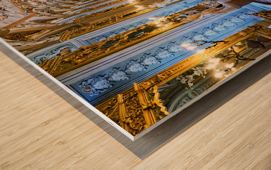 Rome Lazio Italy. The Doria Pamphilj Gallery is a large art collection housed in the Palazzo Doria Pamphilj. Galleria degli specchi mirrors gallery Wood print