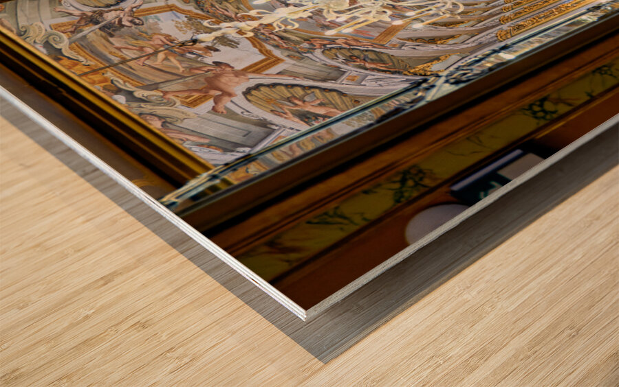 Rome Lazio Italy. The Doria Pamphilj Gallery is a large art collection housed in the Palazzo Doria Pamphilj. Galleria degli specchi mirrors gallery Wood print