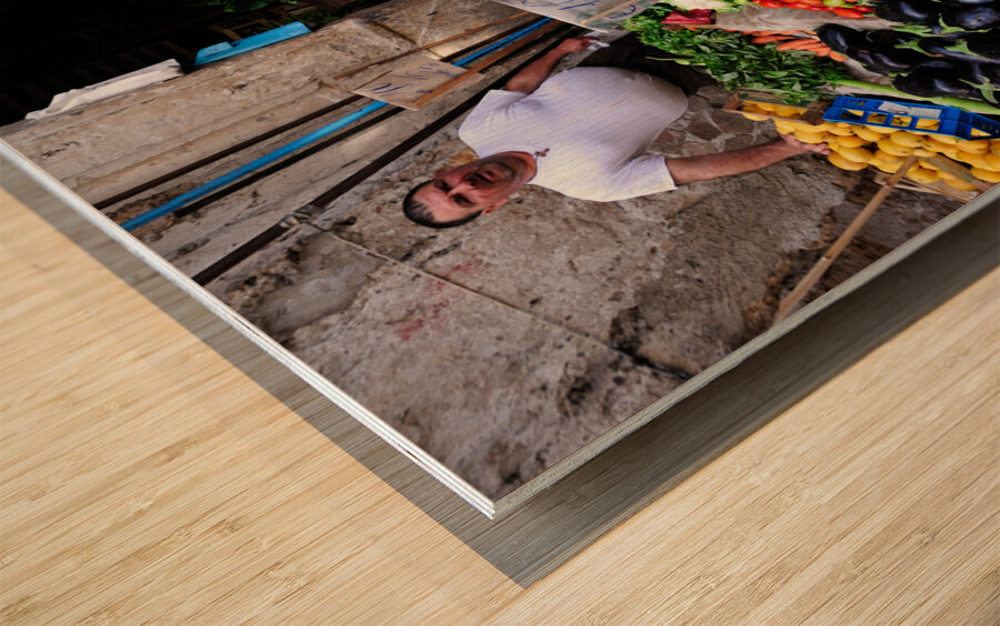 Palermo Sicily Italy. La Vucciria open air market Wood print