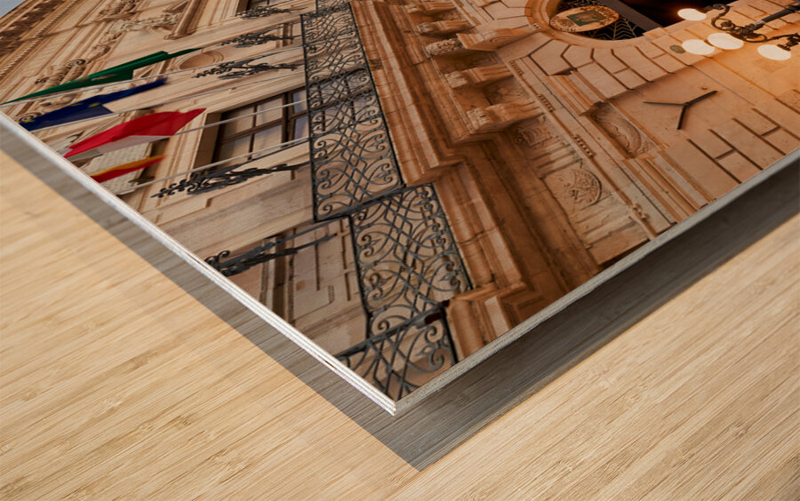 The Town Hall of Syracuse Ortygia. in Piazza Duomo. Sicily Italy Wood print