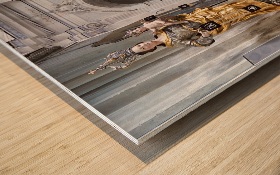 the interior of Santa Maria del Monte Church. Caltagirone Sicily Italy Wood print