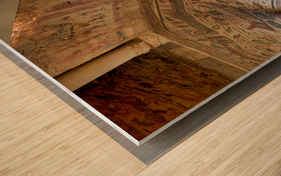 Mosaics at Villa Romana del Casale Roman Villa in Piazza Armerina Sicily Italy Wood print