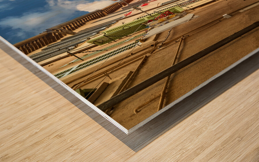 Foligno Umbria Italy. Talking in the alleys of the old town Wood print