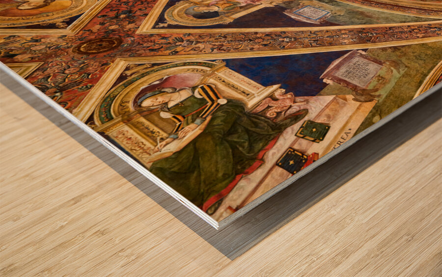 Spello Umbria Italy. Baglioni Chapel frescoed by Pinturicchio in Santa Maria Maggiore Church Wood print