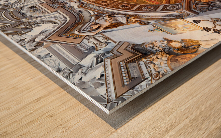 Spello Umbria Italy. Baglioni Chapel frescoed by Pinturicchio in Santa Maria Maggiore Church Wood print