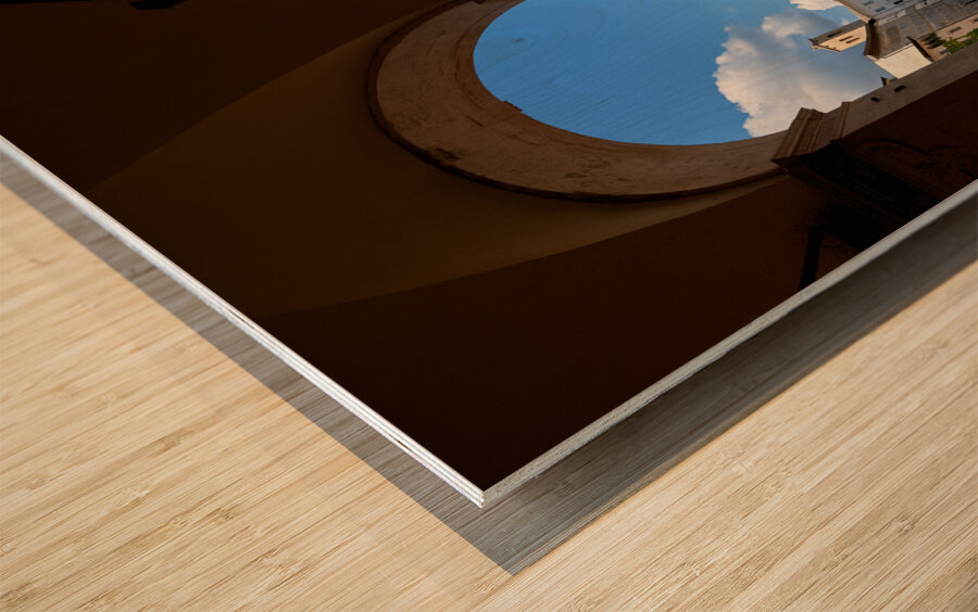 Spoleto Umbria Italy. Piazza del Duomo the theatre and Chiesa di SantEufemia Wood print