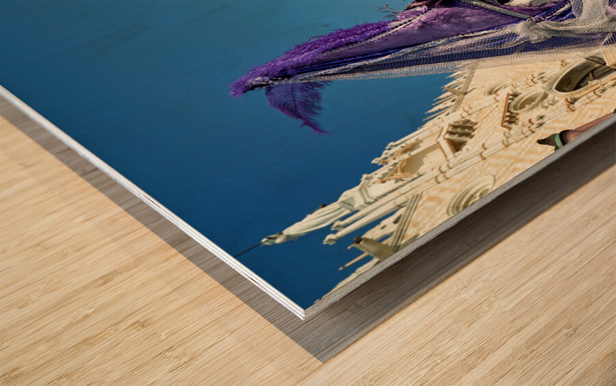 Venice Italy. The Carnival Wood print