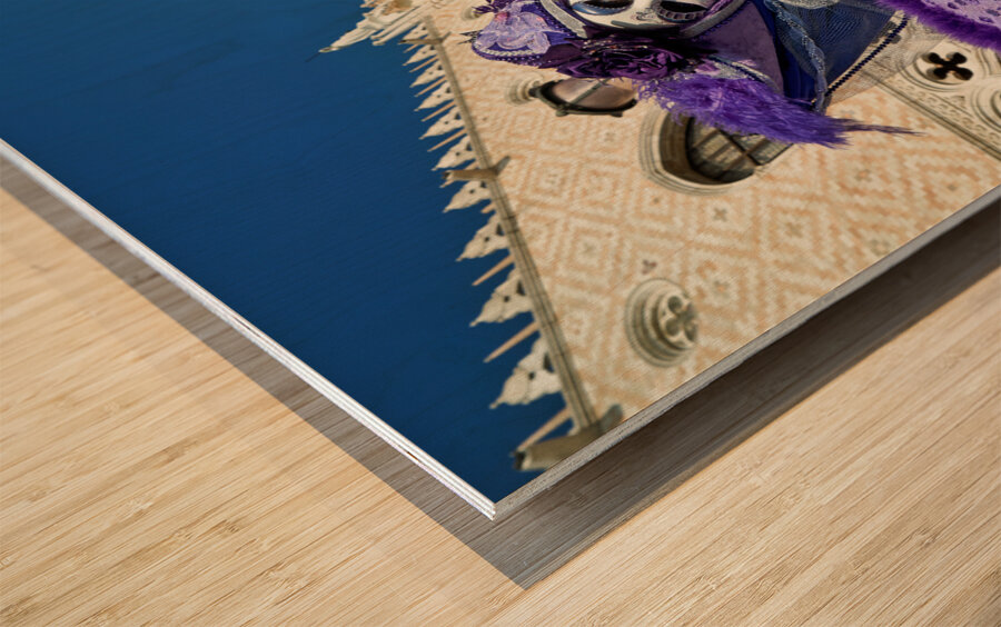 Venice Italy. The Carnival Wood print