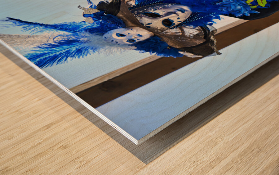 Venice Italy. The Carnival Wood print