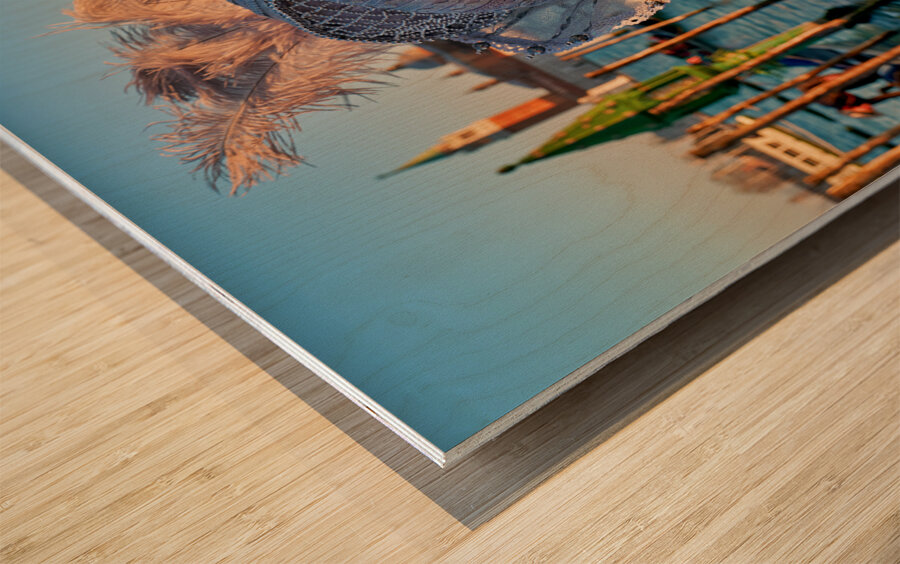 Venice Italy. The Carnival Wood print