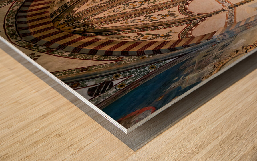 Verona Veneto Italy. The altar of the Basilica of Saint Anastasia Wood print