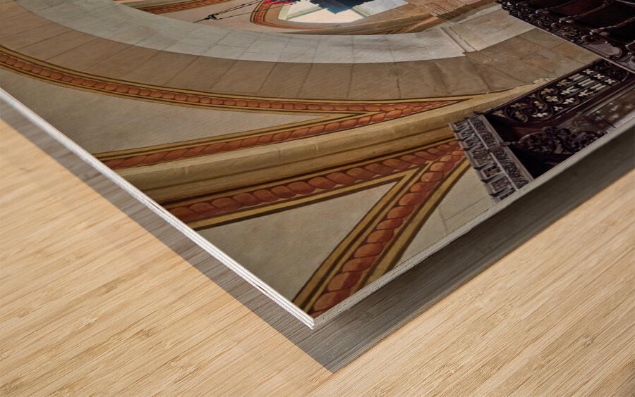 Verona Veneto Italy. The Basilica of San Zeno. The corpse of the saint in the crypt Wood print