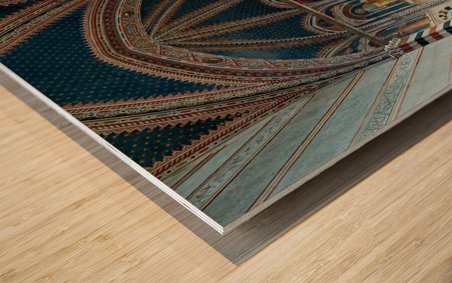 Verona Veneto Italy. The Basilica of San Zeno. Painting of Andrea Mantegna Wood print