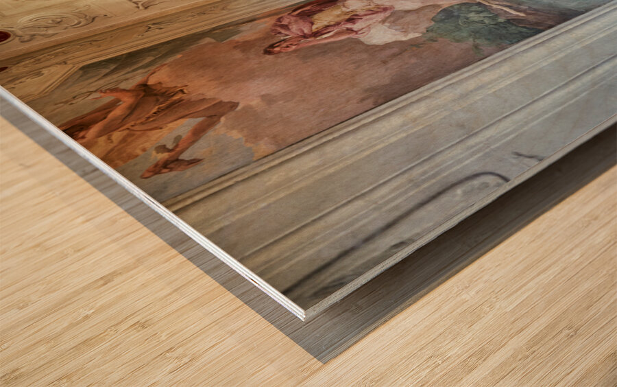 Vicenza Veneto Italy. The interiors of the Villa Valmarana ai Nani frescoed  by Giambattista and Giandomenico Tiepolo Wood print