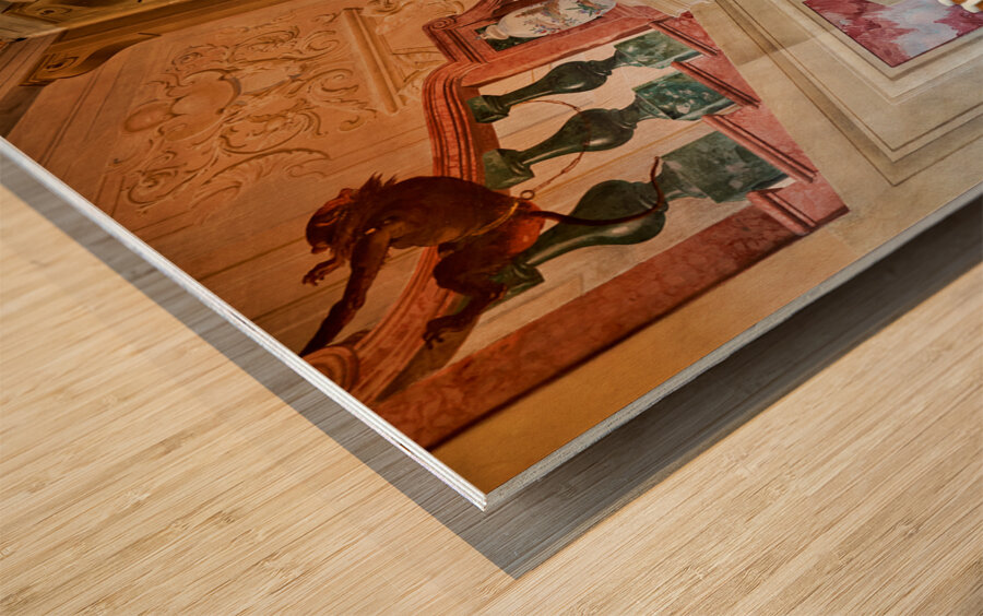 Vicenza Veneto Italy. The interiors of the Villa Valmarana ai Nani frescoed  by Giambattista and Giandomenico Tiepolo Wood print