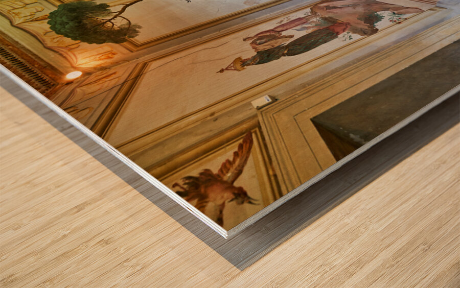 Vicenza Veneto Italy. The interiors of the Villa Valmarana ai Nani frescoed  by Giambattista and Giandomenico Tiepolo Wood print