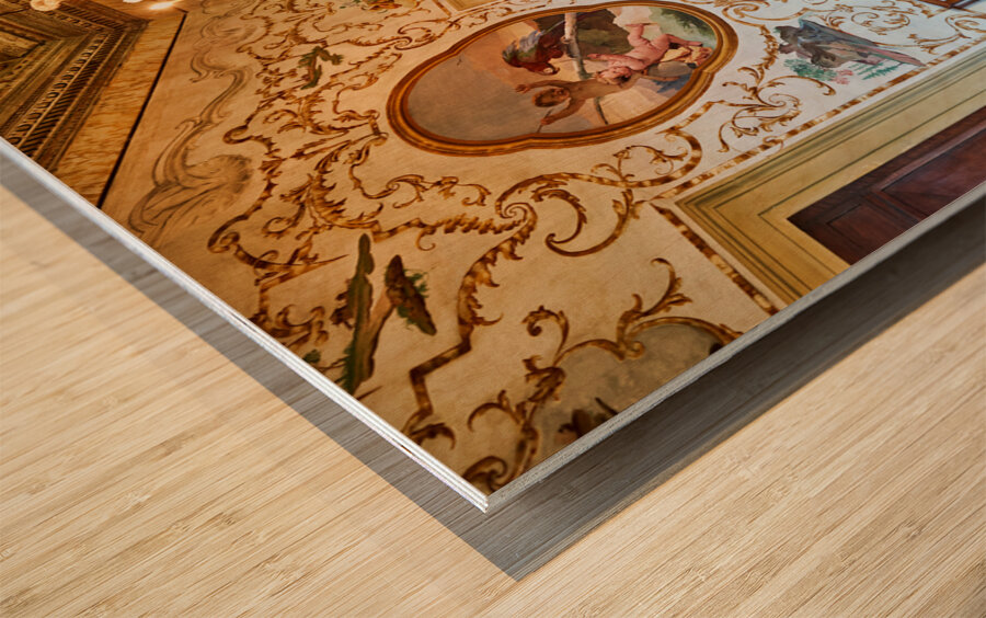 Vicenza Veneto Italy. The interiors of the Villa Valmarana ai Nani frescoed  by Giambattista and Giandomenico Tiepolo Wood print