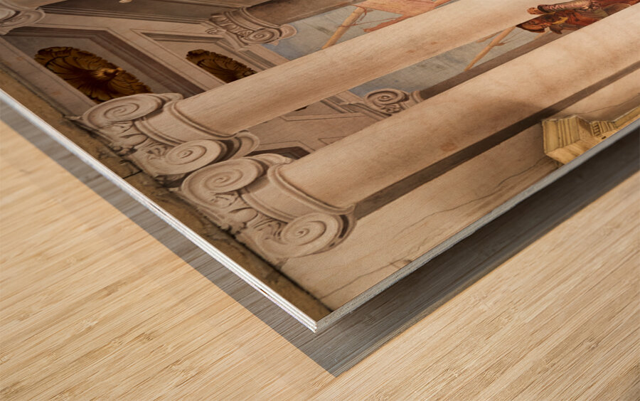 Vicenza Veneto Italy. The interiors of the Villa Valmarana ai Nani frescoed  by Giambattista and Giandomenico Tiepolo Wood print