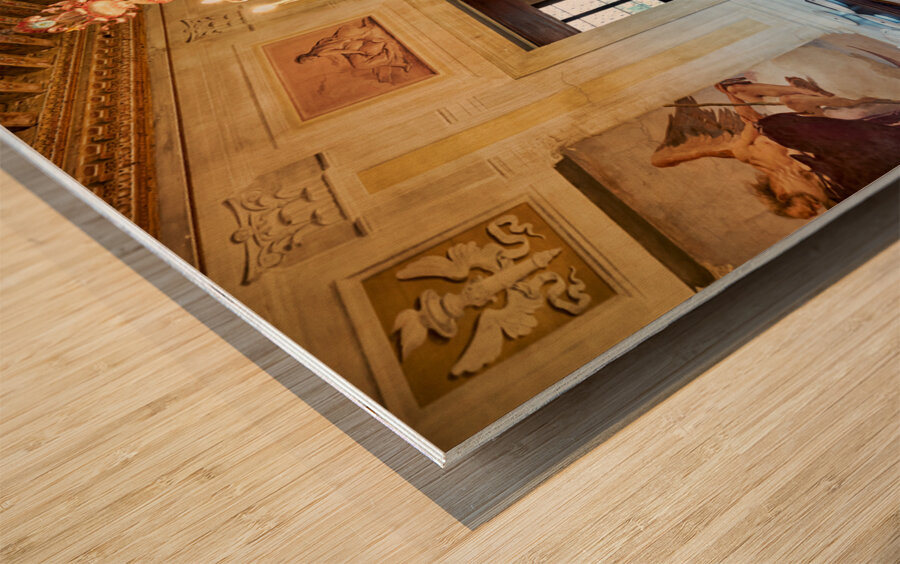 Vicenza Veneto Italy. The interiors of the Villa Valmarana ai Nani frescoed  by Giambattista and Giandomenico Tiepolo Wood print