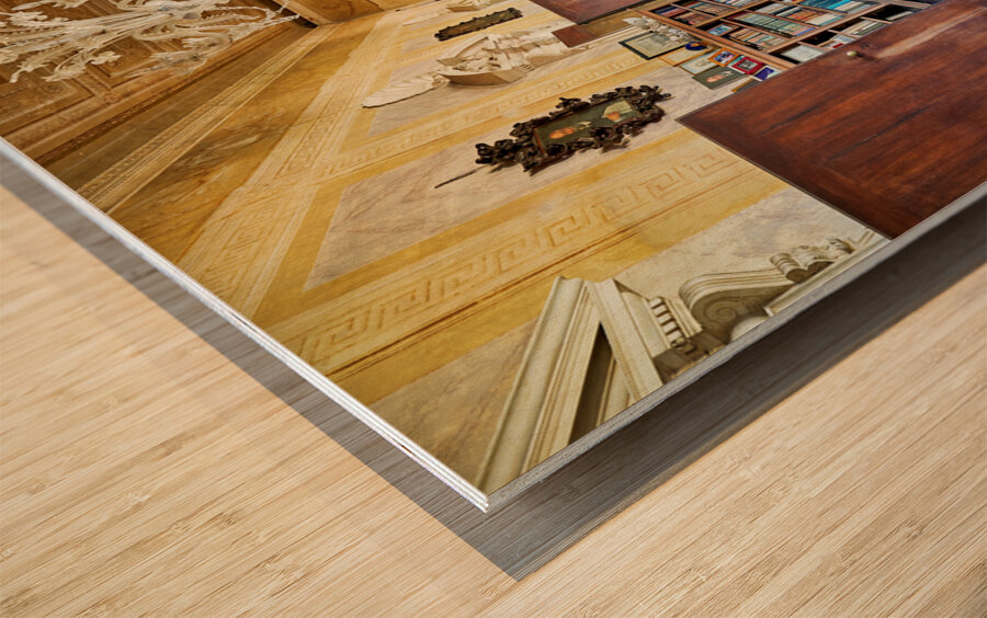 Vicenza Veneto Italy. The interiors of the Villa Valmarana ai Nani frescoed  by Giambattista and Giandomenico Tiepolo Wood print