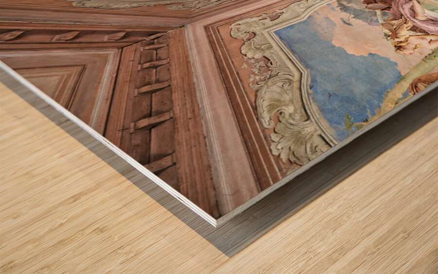 Vicenza Veneto Italy. The interiors of the Villa Valmarana ai Nani frescoed  by Giambattista and Giandomenico Tiepolo Wood print