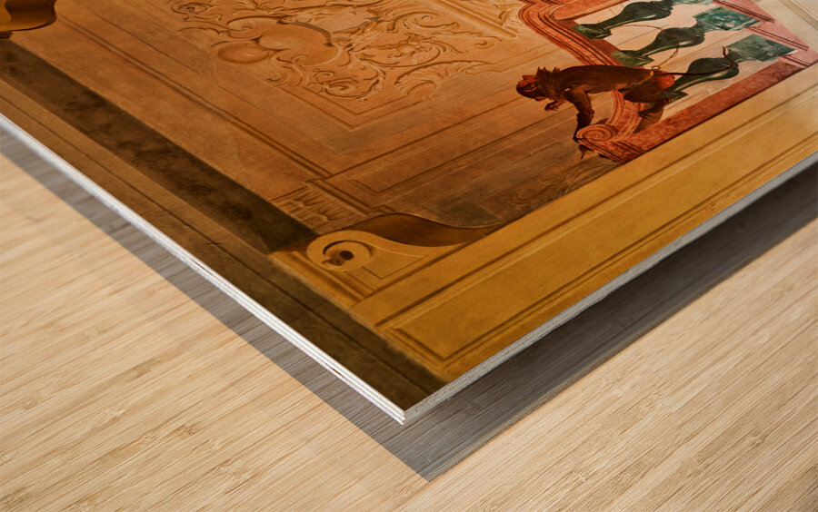 Vicenza Veneto Italy. The interiors of the Villa Valmarana ai Nani frescoed  by Giambattista and Giandomenico Tiepolo Wood print