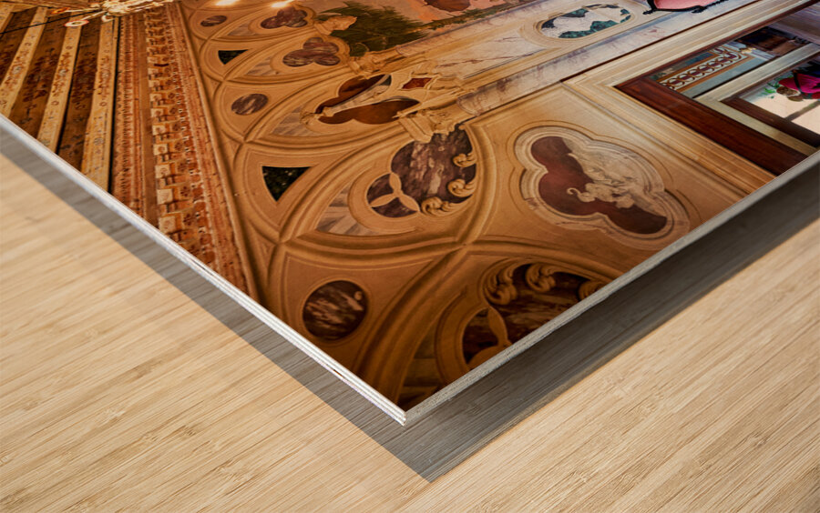 Vicenza Veneto Italy. The interiors of the Villa Valmarana ai Nani frescoed  by Giambattista and Giandomenico Tiepolo Wood print