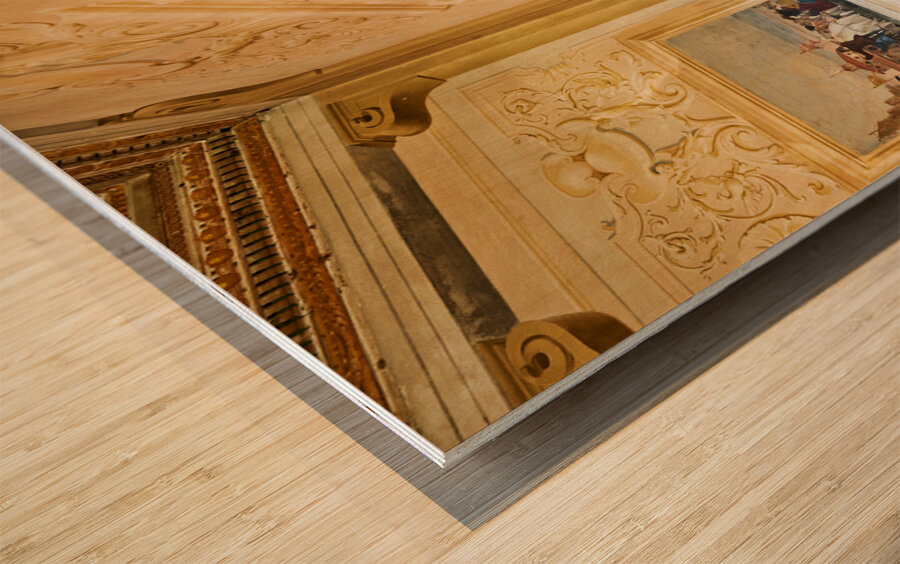 Vicenza Veneto Italy. The interiors of the Villa Valmarana ai Nani frescoed  by Giambattista and Giandomenico Tiepolo Wood print