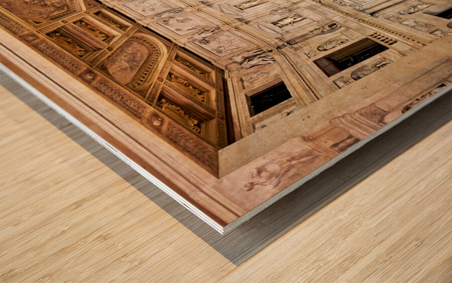 Vicenza Veneto Italy. The interiors of the Teatro Olimpico Olympic Theatre Wood print