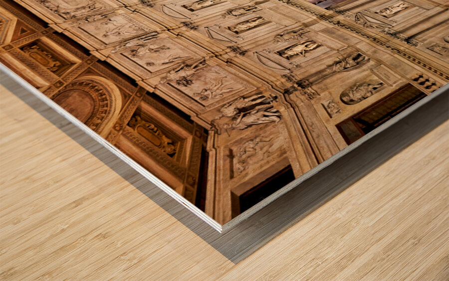 Vicenza Veneto Italy. The interiors of the Teatro Olimpico Olympic Theatre Wood print