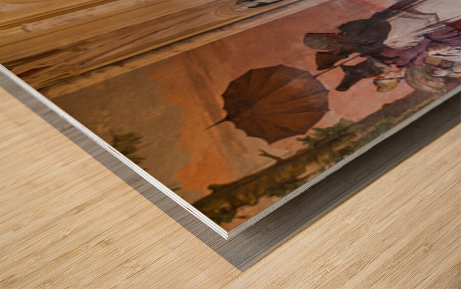 Vicenza Veneto Italy. The interiors of the Villa Valmarana ai Nani frescoed  by Giambattista and Giandomenico Tiepolo Wood print