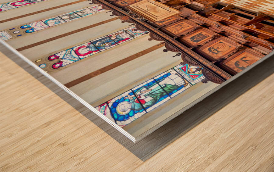 Vicenza Veneto Italy. Santa Corona is a Gothic-style Roman Catholic church Wood print