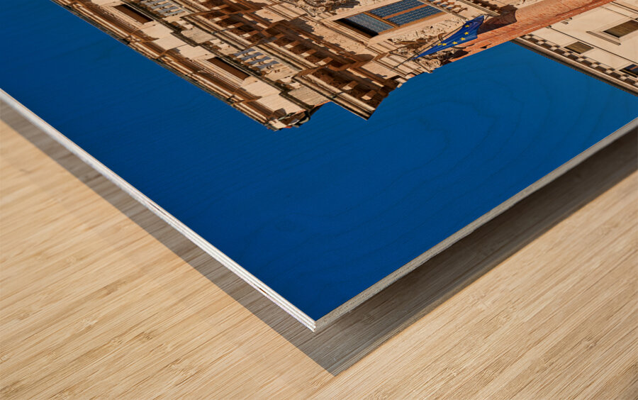 Vicenza Veneto Italy. The palazzo del Capitaniato also known as loggia del Capitanio or loggia Bernarda Wood print