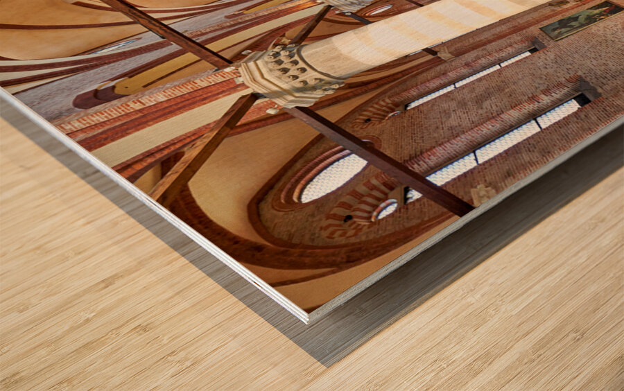 Vicenza Veneto Italy. The interiors of the church of San Lorenzo Wood print