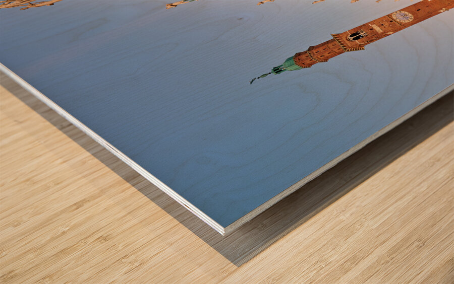 Vicenza Veneto Italy. The Basilica Palladiana is a Renaissance building in the central Piazza dei Signori in Vicenza Wood print