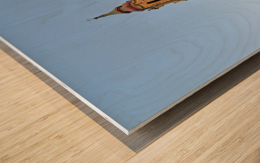 Zaragoza Spain. Cathedral of the Savior of Zaragoza. Catedral del Salvador   La Seo. Museo del Foro de Caesaraugusta Wood print