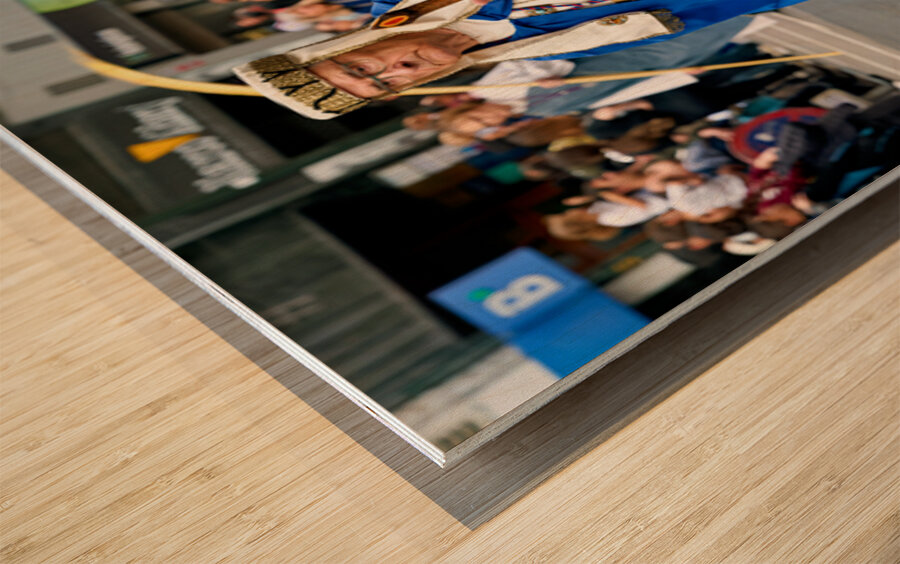 Zaragoza. Saragossa. Aragon. Spain.  Processions of the Easter Holy Week Wood print