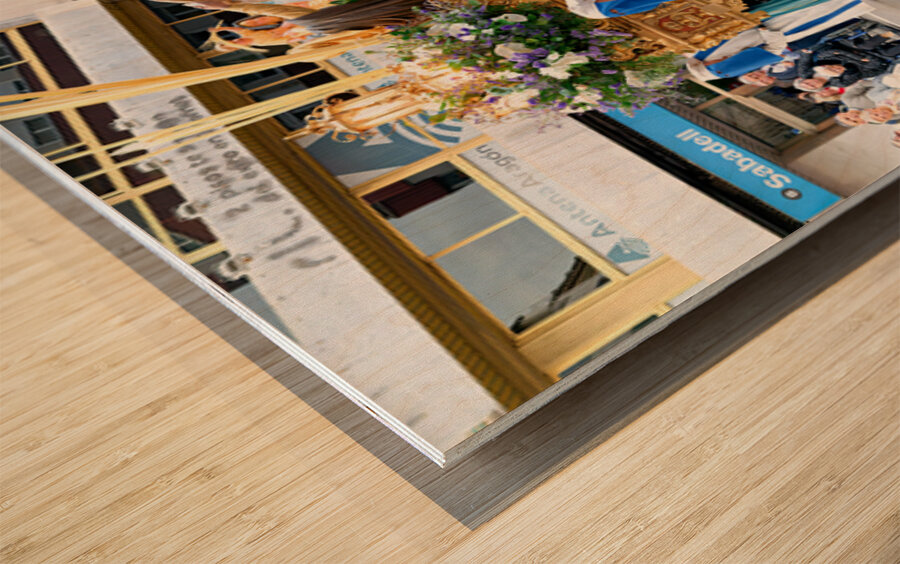 Zaragoza. Saragossa. Aragon. Spain.  Processions of the Easter Holy Week Wood print