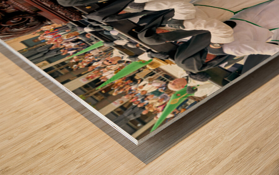 Zaragoza. Saragossa. Aragon. Spain.  Processions of the Easter Holy Week Wood print