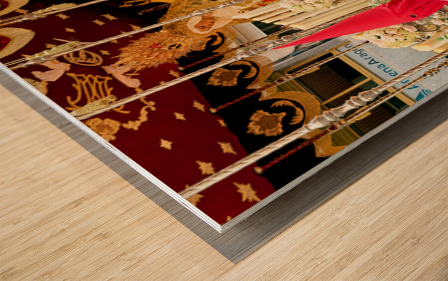 Zaragoza. Saragossa. Aragon. Spain.  Processions of the Easter Holy Week Wood print