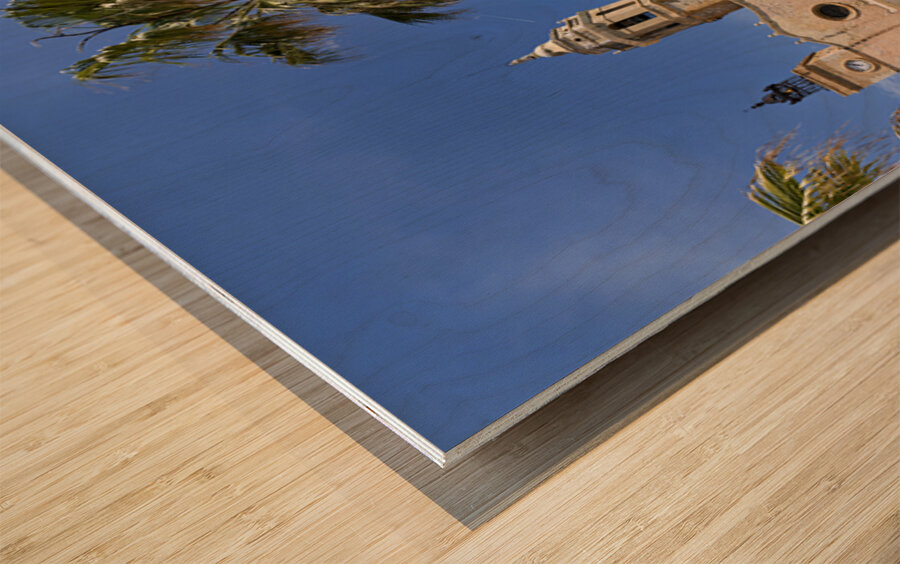 Sitges Catalunya Spain. Church esglesia de Sant Bartomeu i Santa Tecla Wood print