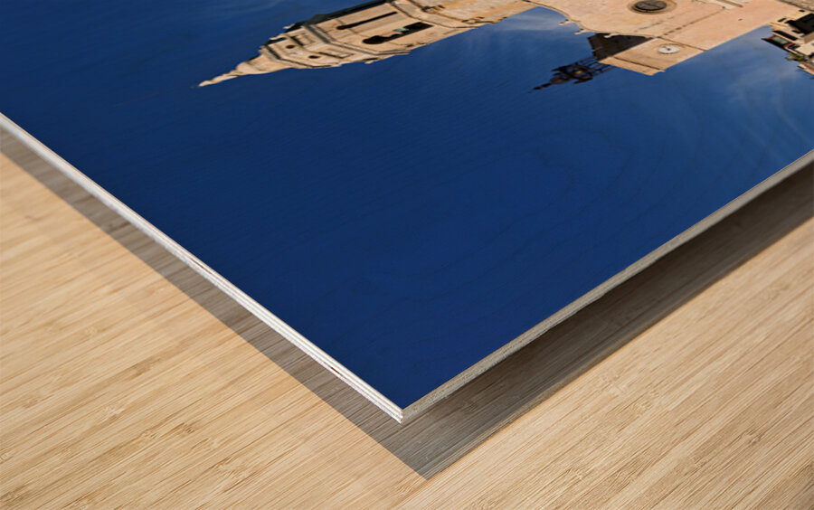 Sitges Catalunya Spain. Sculpture of the Queen of the Seas by Pedro Jimenez Corona on Mazatlans Malecon Wood print