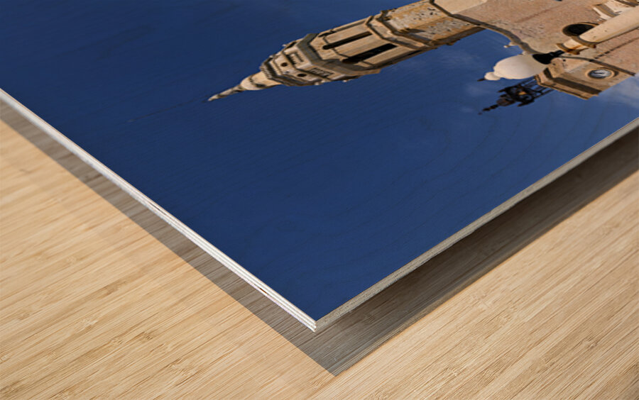 Sitges Catalunya Spain. Church esglesia de Sant Bartomeu i Santa Tecla Wood print