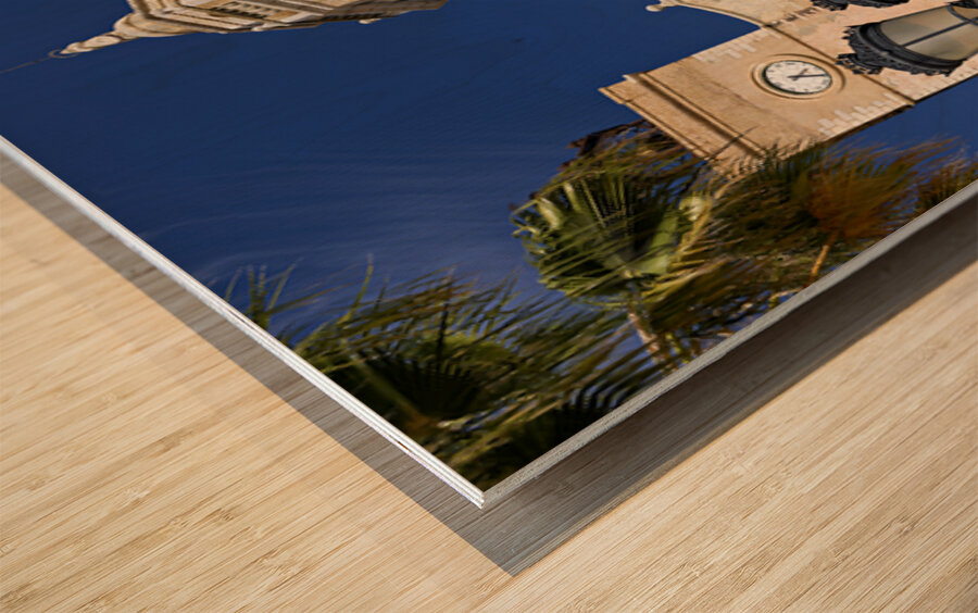 Sitges Catalunya Spain. Church esglesia de Sant Bartomeu i Santa Tecla Wood print