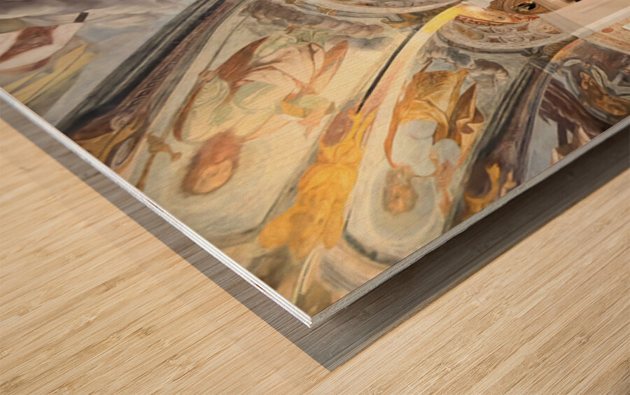 Interior of Santa Maria alla Fontana church in Milan Italy wit Wood print
