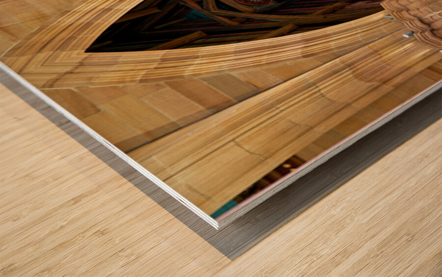 Grand pipe organ in St. Andrews Cathedral reaches high above Wood print